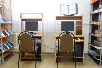 Interior of a library reading room