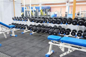 Fototapeta na wymiar Interior of a fitness hall