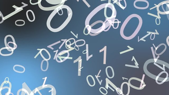 Bin&auml;re Zahlen Codes Bewegen sich im Raum