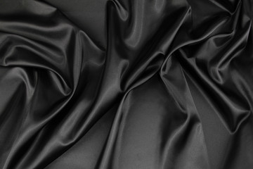 Black silk fabric