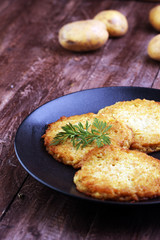 Potato Pancake on a wooden table