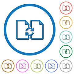 Swap documents icons with shadows and outlines