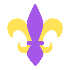 Mardi Gras ornament fleur