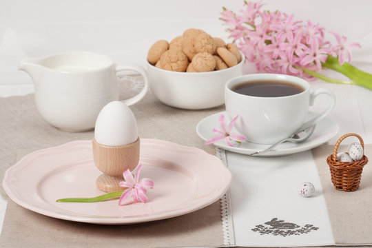 Handmade Natural Linen Napkin With Handmade Cross Stitching. Hya