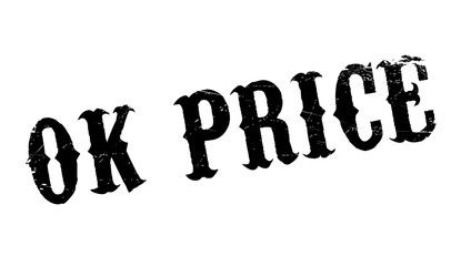 Ok Price rubber stamp. Grunge design with dust scratches. Effects can be easily removed for a clean, crisp look. Color is easily changed.