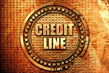 credit line, 3D rendering, text on metal