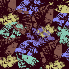 pattern with colored autumn leaves