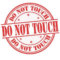 Do not touch sign or stamp