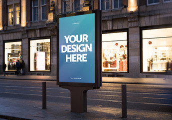 Outdoor Kiosk Advertisement Mockup 5