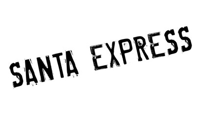 Santa Express rubber stamp. Grunge design with dust scratches. Effects can be easily removed for a clean, crisp look. Color is easily changed.