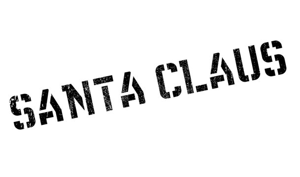 Santa Claus rubber stamp. Grunge design with dust scratches. Effects can be easily removed for a clean, crisp look. Color is easily changed.