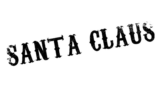 Santa Claus rubber stamp. Grunge design with dust scratches. Effects can be easily removed for a clean, crisp look. Color is easily changed.