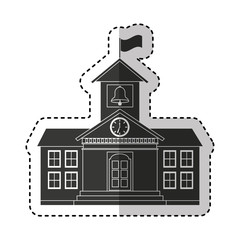 school building isolated icon vector illustration design