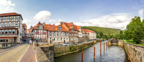 Staustufe und Altstadt, Fachwerk, Hannoversch Münden 