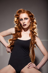 Naklejka premium Hair and make up style by salon pro