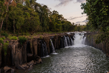 Fototapeta na wymiar waterfall in deep forest at Pakse Laos
