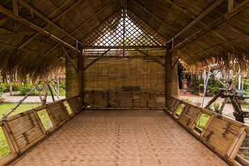 inside of the old primitive house of aborigines