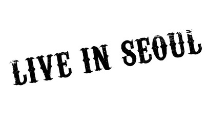 Live In Seoul rubber stamp. Grunge design with dust scratches. Effects can be easily removed for a clean, crisp look. Color is easily changed.