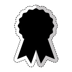 seal with ribbon emblem vector illustration design