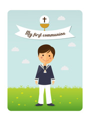 First communion child invitation with message