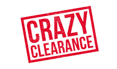 Crazy Clearance rubber stamp. Grunge design with dust scratches. Effects can be easily removed for a clean, crisp look. Color is easily changed.