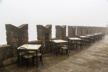Street cafe in San Marino