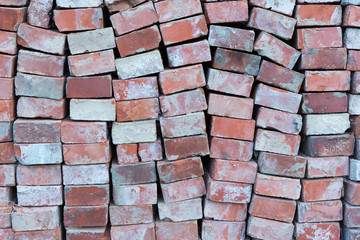 Old stacked bricks