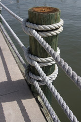 Roped Fishing Pier Posts