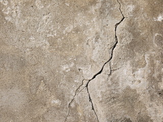 Grunge concrete cement wall with crack in industrial building, great for your design and texture background