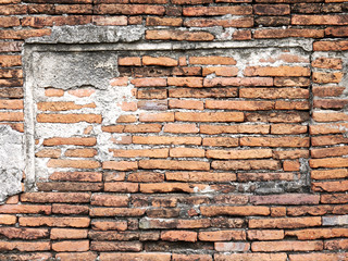 cracked concrete vintage brick wall background