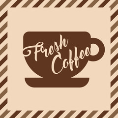 Fresh Coffee Cup Banner Illustration
