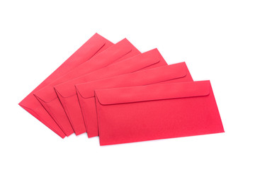 Red Envelope use in Chinese new year festival on white