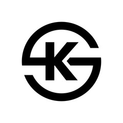 Letter S symbol Combination with K