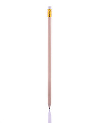 New brown pencil. Studio shot isolated on white
