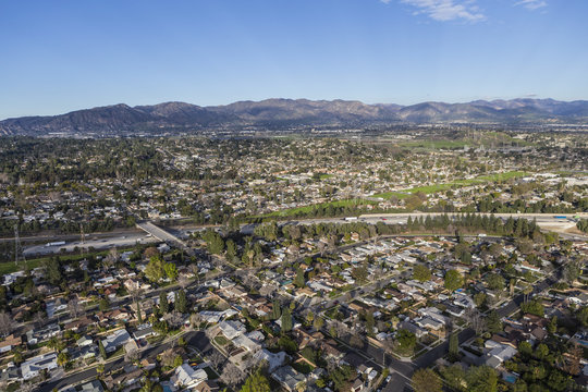 Granada Hills San Fernando Valley Los Angeles Aerial