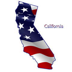 California full of American flag