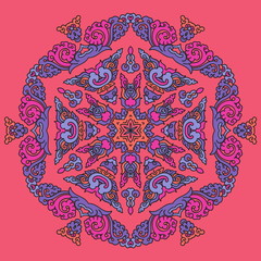 Beautiful mandala. Round ornamental pattern.