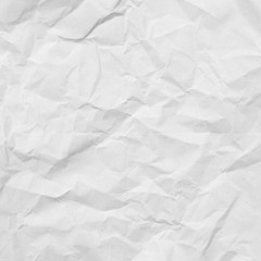 Crumpled white paper background