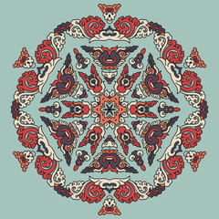 Beautiful mandala. Round ornamental pattern.