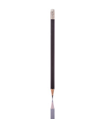 New black pencil. Studio shot isolated on white