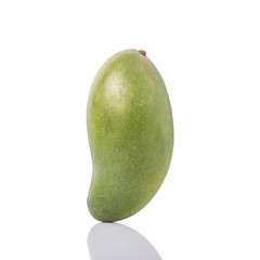 Fresh green mango. Studio shot isolated on white