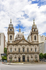 Fototapeta na wymiar Candelaria church, one of the most famous in Rio de Janeiro and located in the center of the city