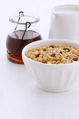 Delicious muesli breakfast