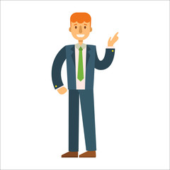 Fototapeta premium Business man vector character.