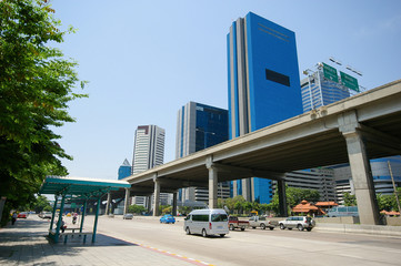 Office buildings skyscraper in Thailand