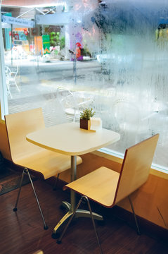 Interior and decoration of a coffee shop, cafe
