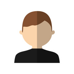 casual man formal face icon, vector illustration