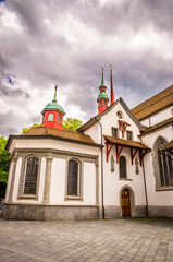 Fototapeta na wymiar Franziskan church in Luzern of Switzerland