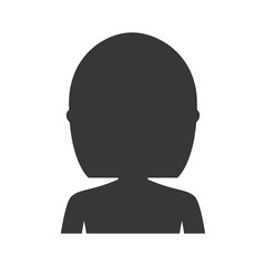 profile business woman modern face icon, vector illustration