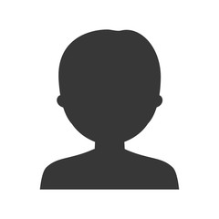 profile casual man formal face icon, vector illustration